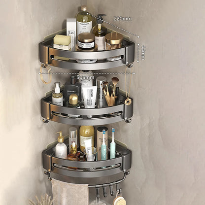Adhesive Bathroom Shampoo Holder Shower Caddy Shelves Storage Organizer No Drill Shelf Corner Towel Holder Shelves for Bathroom