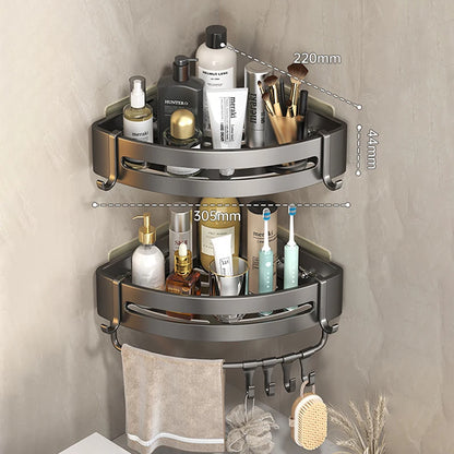 Adhesive Bathroom Shampoo Holder Shower Caddy Shelves Storage Organizer No Drill Shelf Corner Towel Holder Shelves for Bathroom